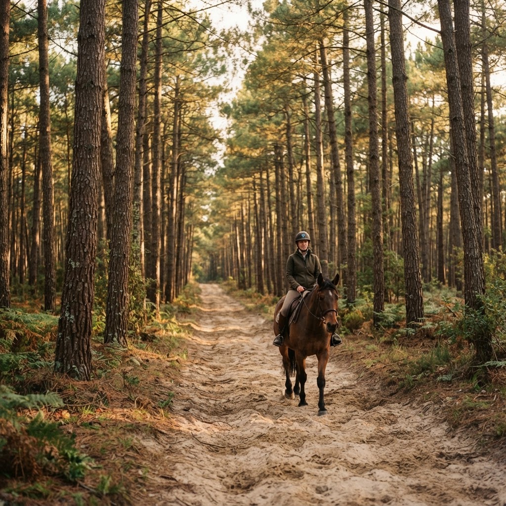 Randonnée équestre dans la forêt des Landes : les meilleures pistes autour de Lüe