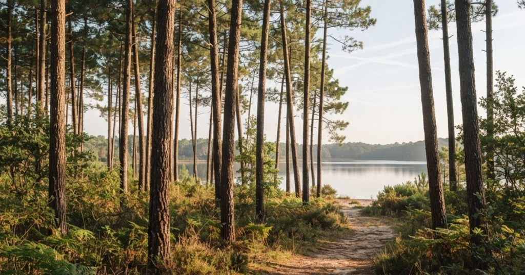 Léon dans les Landes : lac, nature et pistes équestres au départ du gîte