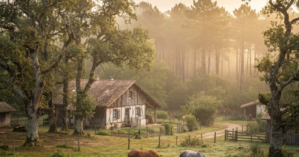 Morcenx dans les Landes : airial, forêt et pistes équestres au départ du gîte