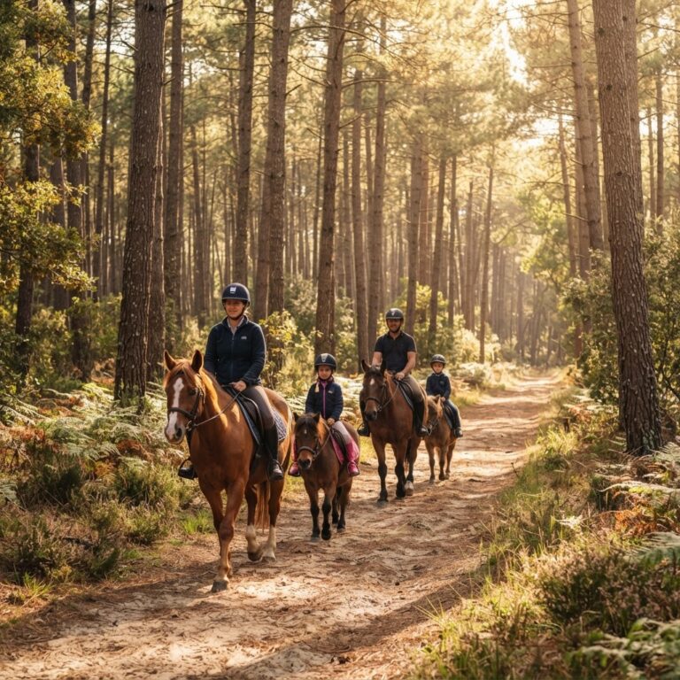 Parentis-en-Born dans les Landes : lac, forêt et pistes équestres au départ du gîte