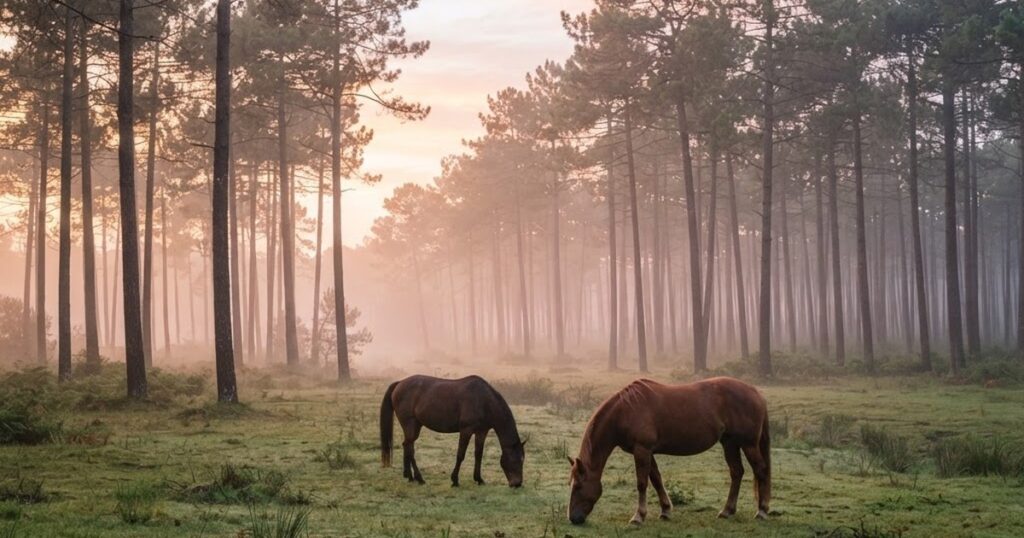 Saugnacq-et-Muret dans les Landes : Haute Lande, forêt et pistes équestres au départ du gîte